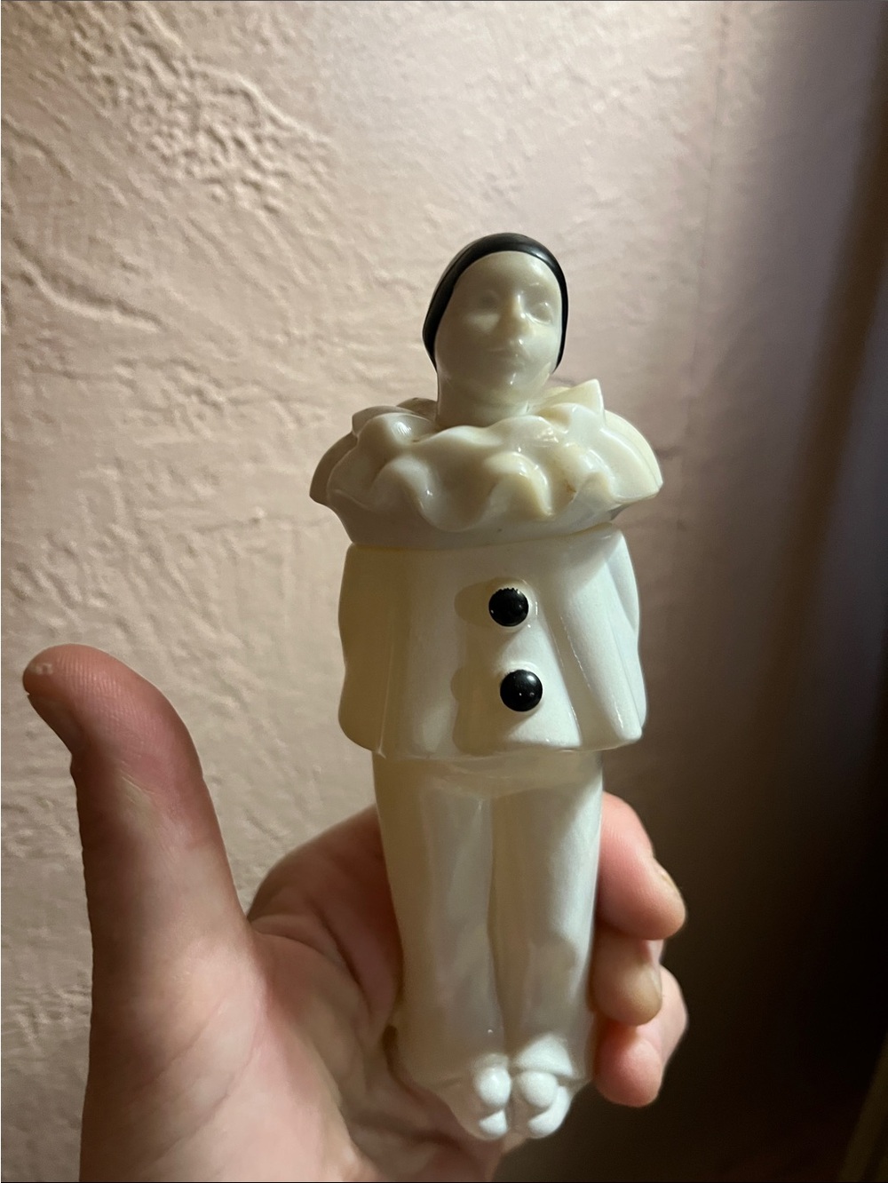 Charisma Ivory Clown Figurine Perfume Accessory Accent with Black Details